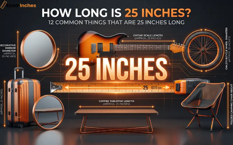 how long is 25 inches