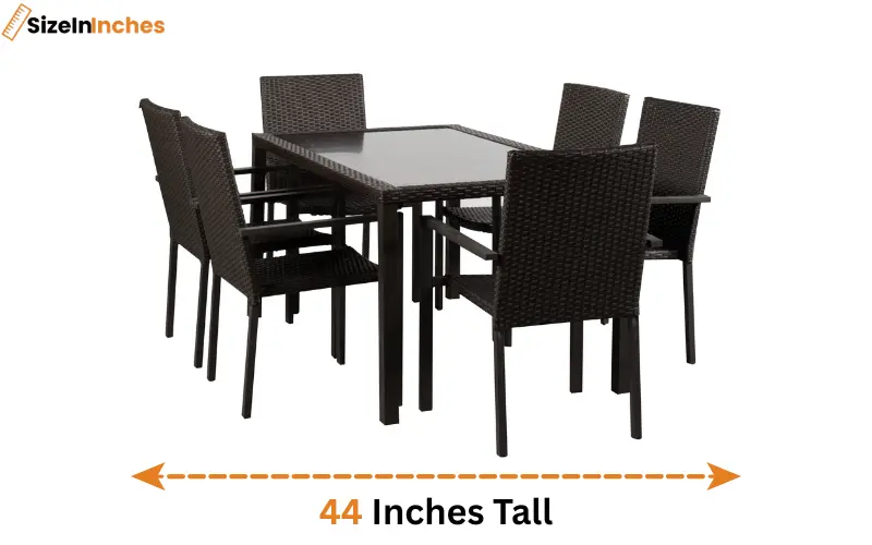how tall is 44 inches